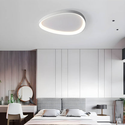 Plafon DEWY — okrągła, minimalistyczna lampa sufitowa, biała lub czarna | Norivo Norivo