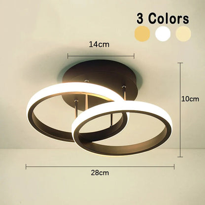 Lampa sufitowa LED — geometryczna oprawa trzy pierścienie, styl modern | Norivo Norivo
