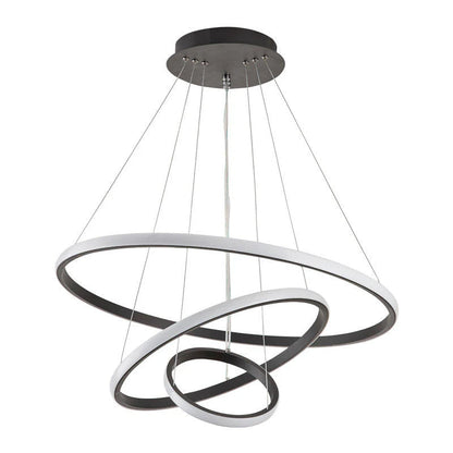 Designerska lampa wisząca LED — żyrandol z formą pierścieni 3D | Norivo Norivo