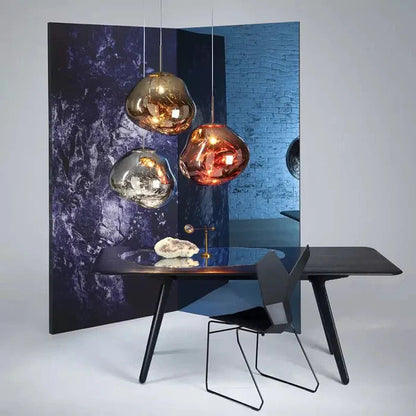Designerska lampa wisząca topiona kula LED — 4 kolory, 4 rozmiary | Norivo Norivo