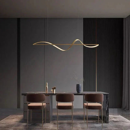 Lampa wisząca Fala — nowoczesna lampa LED nad stół lub wyspę kuchenną | Norivo Norivo