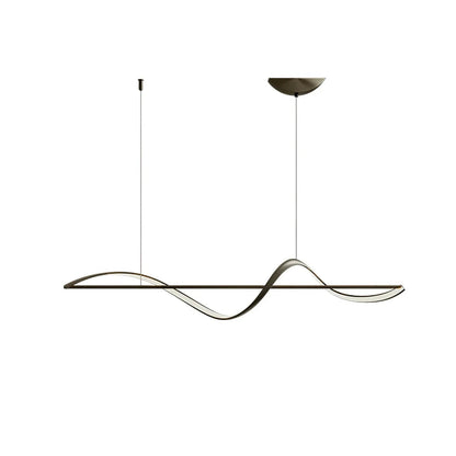 Lampa wisząca Fala LED — dynamiczna forma nad stół lub wyspę | Norivo Norivo
