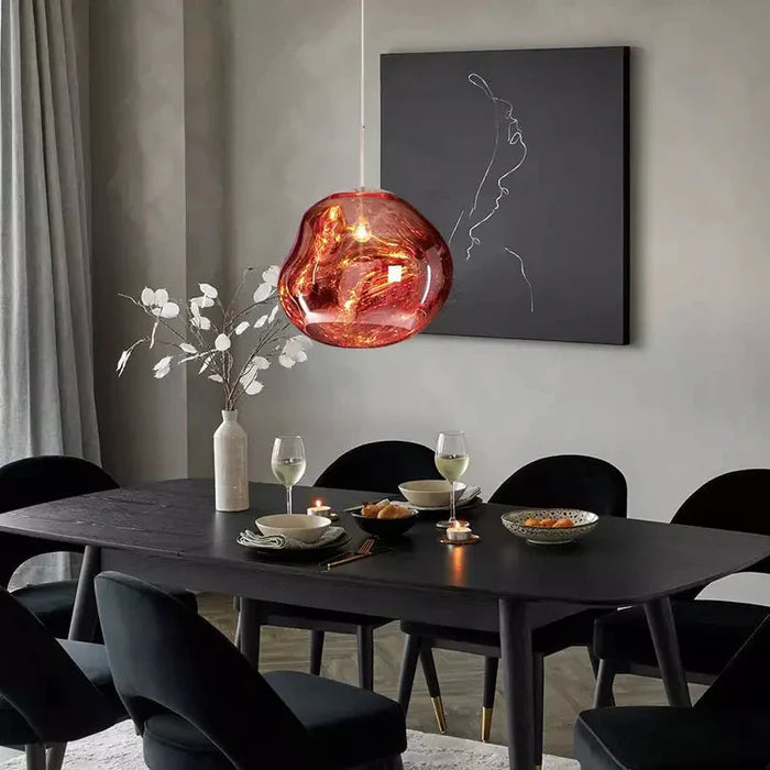 Designerska lampa wisząca topiona kula LED — 4 kolory, 4 rozmiary | Norivo Norivo