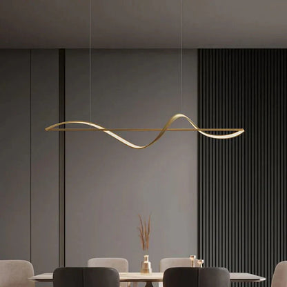 Lampa wisząca Fala — nowoczesna lampa LED nad stół lub wyspę kuchenną | Norivo Norivo