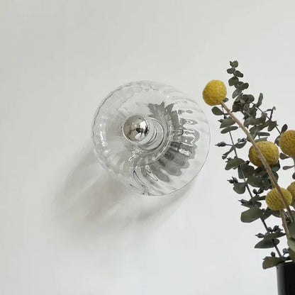 Elegancka lampa sufitowa szklana z kryształowym designem — plafon LED, srebrny lub złoty | Norivo Norivo