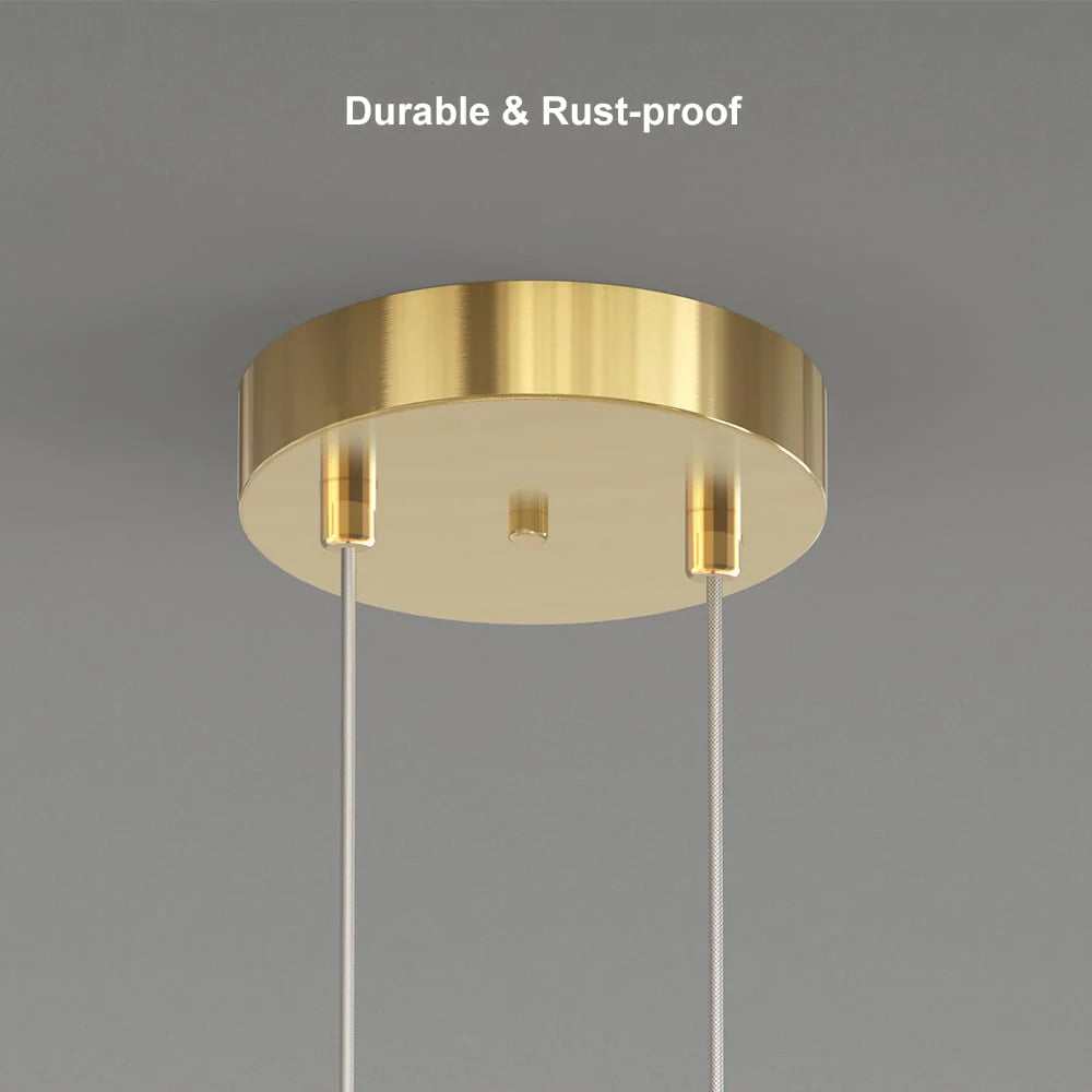 Nowoczesna lampa wisząca LED w geometrycznym stylu — złota, 2 formy | Norivo Norivo