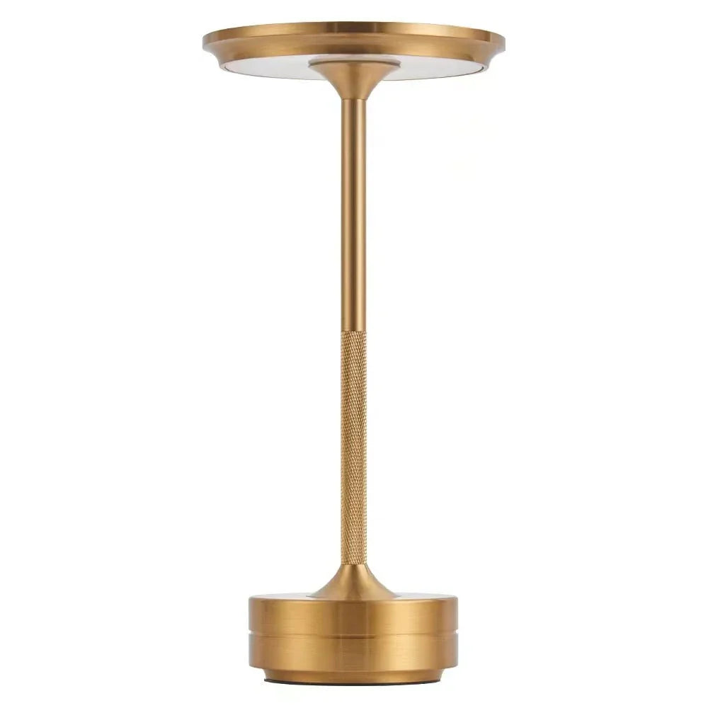 Elegancka lampka stołowa LED — metalowa, ładowana USB, 3 kolory | Norivo Norivo