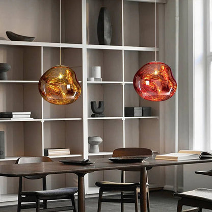 Designerska lampa wisząca topiona kula LED — 4 kolory, 4 rozmiary | Norivo Norivo