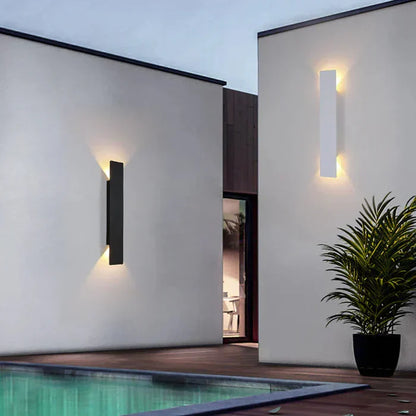 Zewnętrzna lampa elewacyjna LED — kinkiet góra/dół, wodoodporny, 4 rozmiary | Norivo Norivo