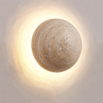 Lampa ścienna — kinkiet z kamienia trawertynowego, unikalny design | Norivo Norivo