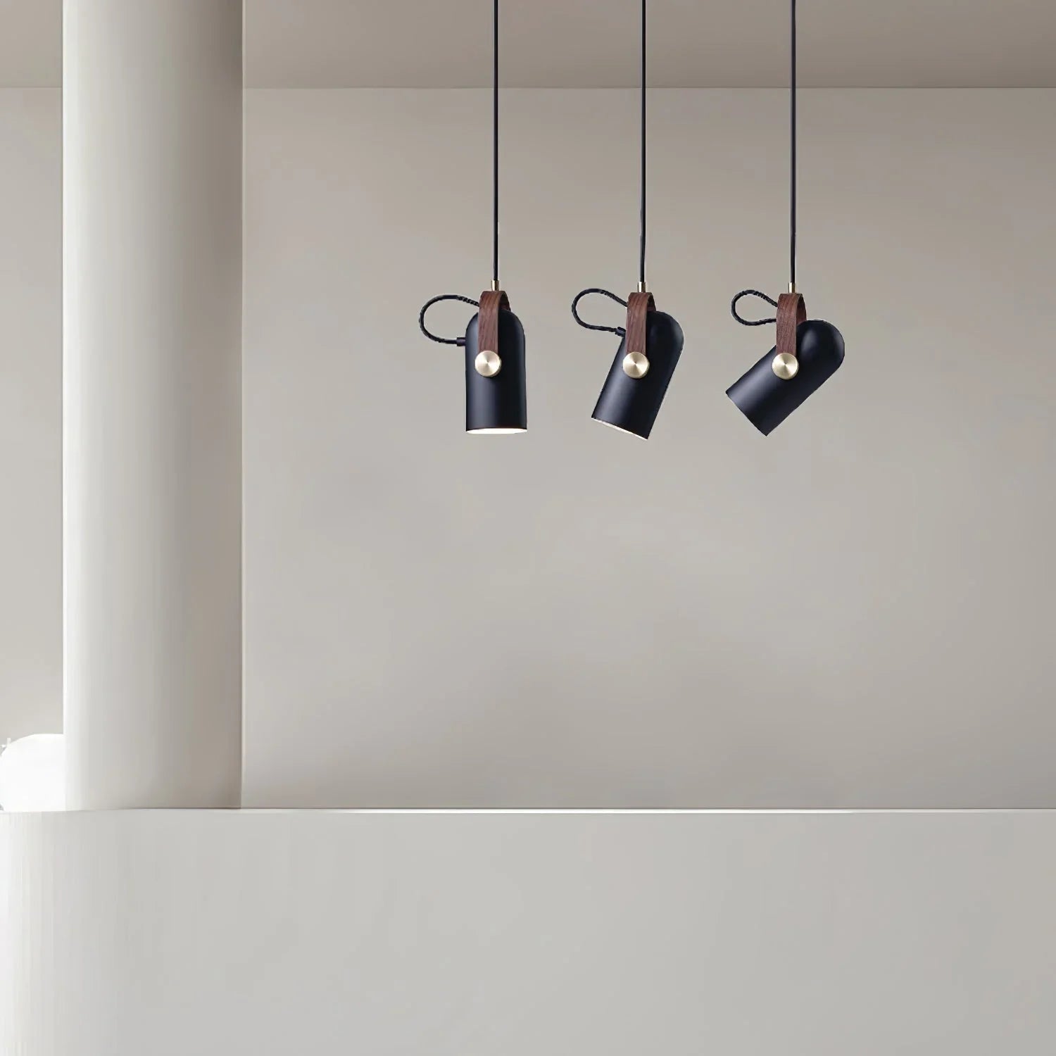 Lampa wisząca loftowa — drewno i metalowy klosz | Norivo Norivo
