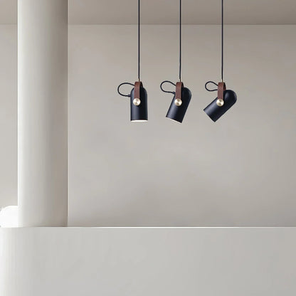 Lampa wisząca loftowa — drewno i metalowy klosz | Norivo Norivo