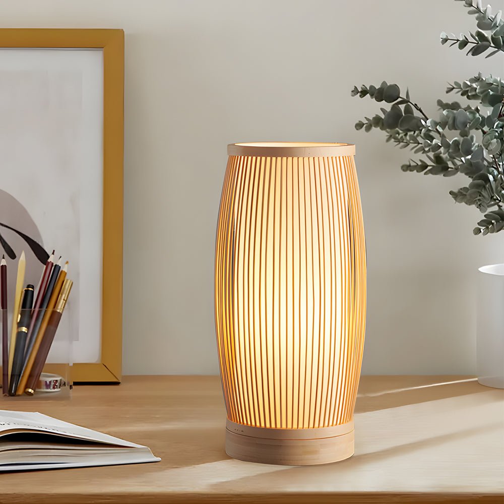 Lampa stołowa rattan japońska naturalna