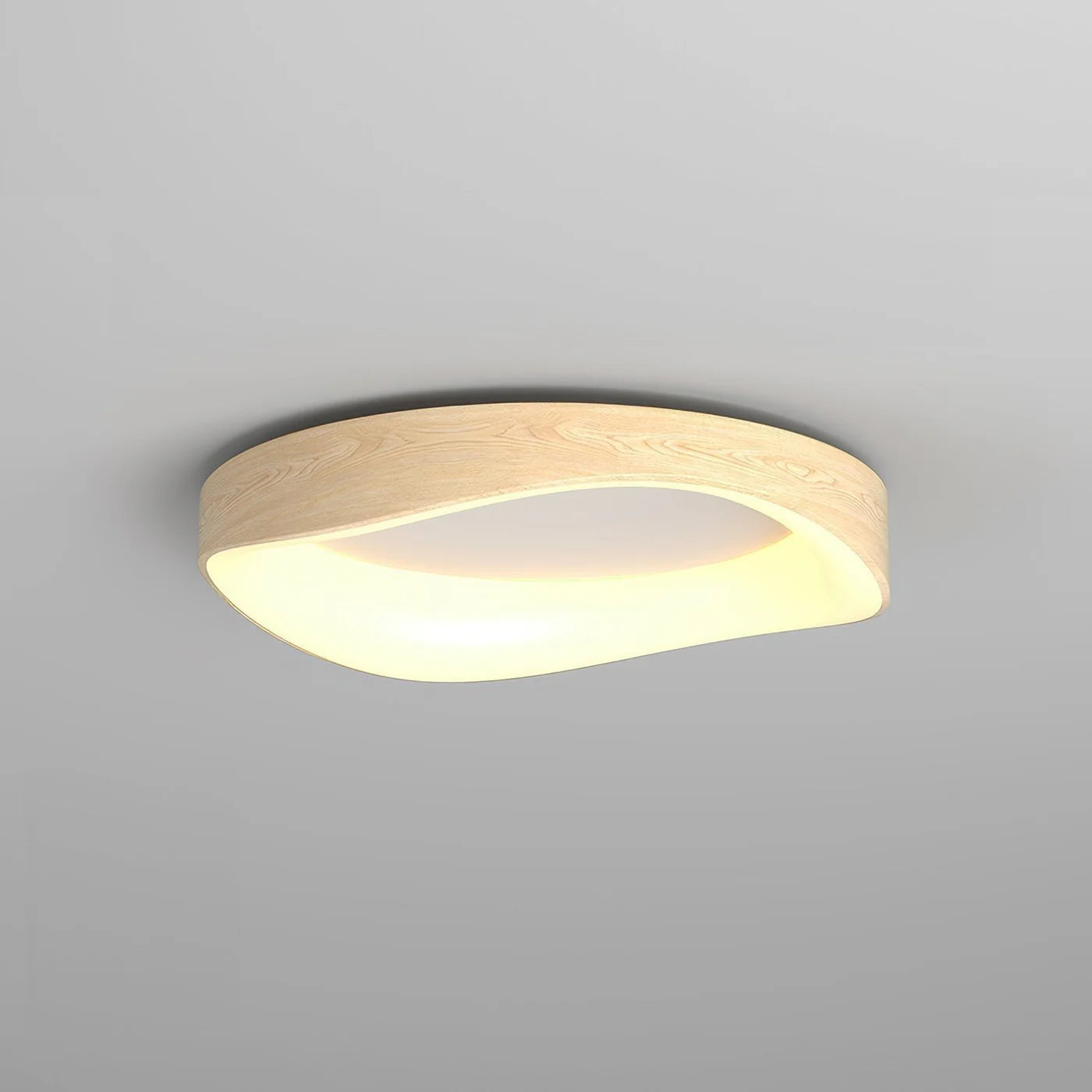 Skandynawska lampa sufitowa LED z efektem drewna — 5 kolorów, 3 rozmiary | Norivo Norivo