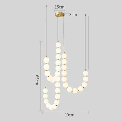 Lampa wisząca LED — efektowna forma naszyjnika z kulami świetlnymi | Norivo Norivo