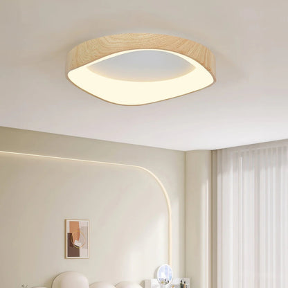 Skandynawska lampa sufitowa LED z efektem drewna — 5 kolorów, 3 rozmiary | Norivo Norivo