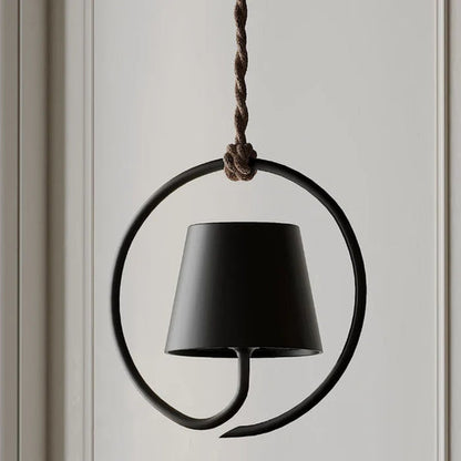 Bezprzewodowa lampa wisząca geometryczna biała