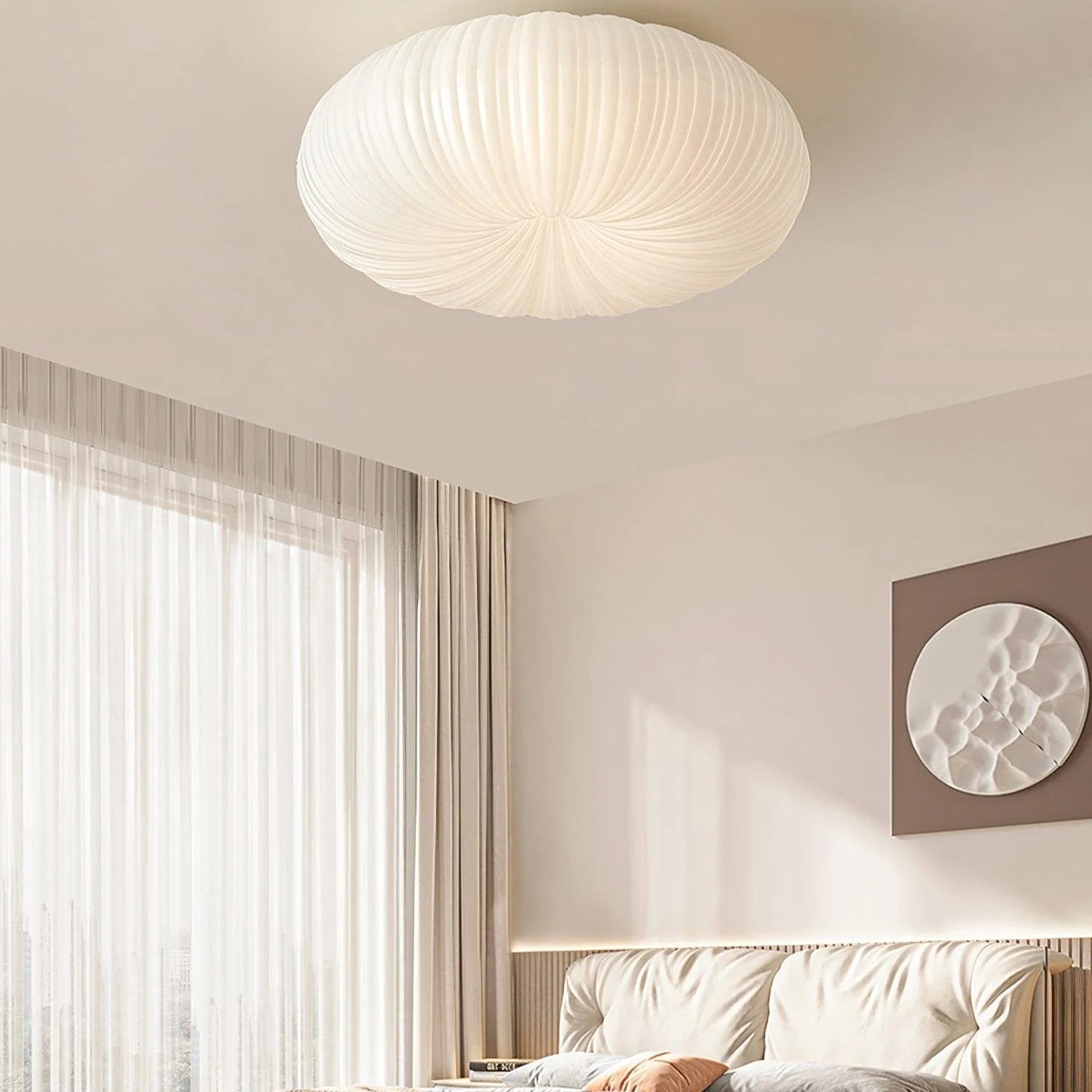 Lampa sufitowa kopułowa — inspirowana muszlą, styl japandi | Norivo Norivo
