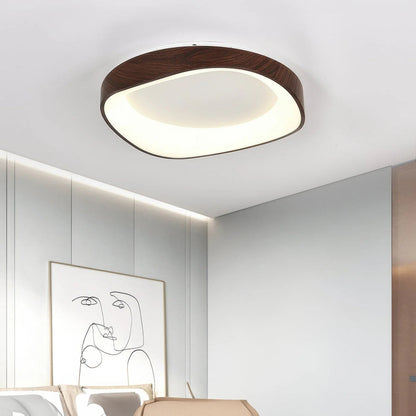 Skandynawska lampa sufitowa LED z efektem drewna — 5 kolorów, 3 rozmiary | Norivo Norivo