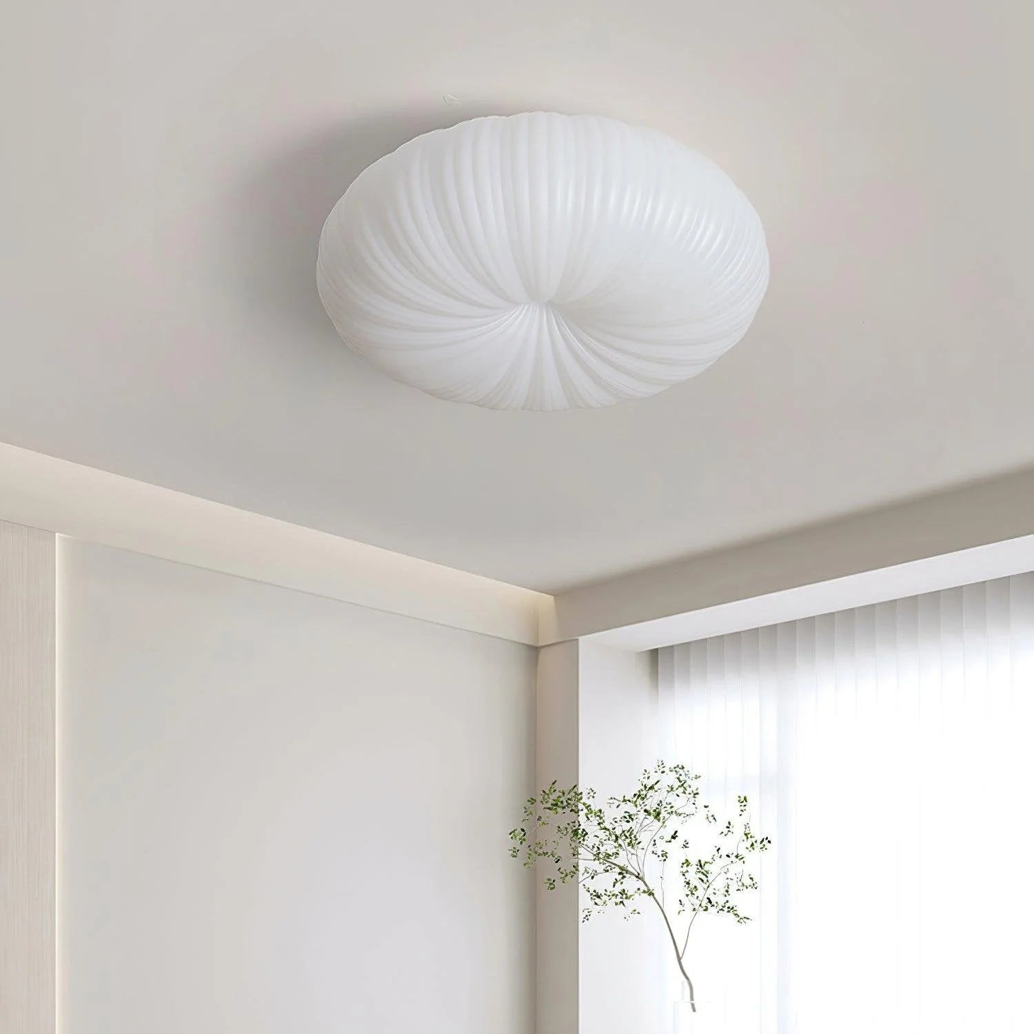 Lampa sufitowa kopułowa — inspirowana muszlą, styl japandi | Norivo Norivo