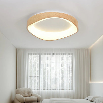 Skandynawska lampa sufitowa LED z efektem drewna — 5 kolorów, 3 rozmiary | Norivo Norivo