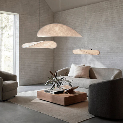 Designerska lampa wisząca Japandi — podłużny panel, nowoczesna elegancja | Norivo Norivo