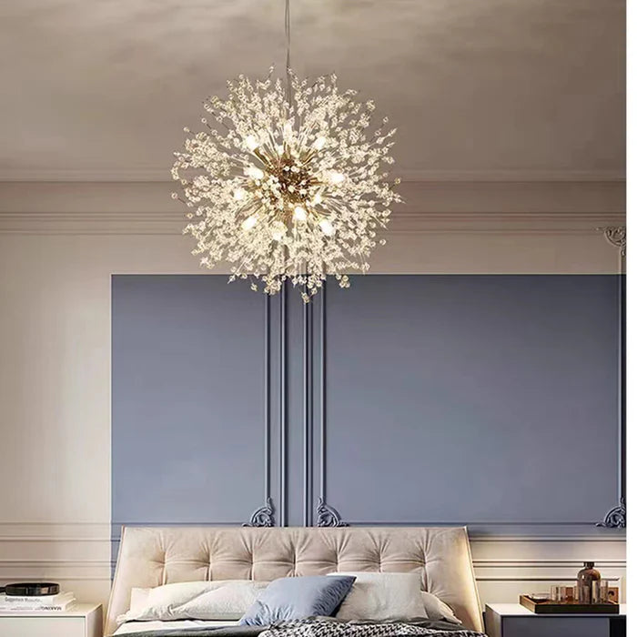 Ekskluzywny żyrandol z kryształkami — efektowna lampa sufitowa glamour | Norivo Norivo
